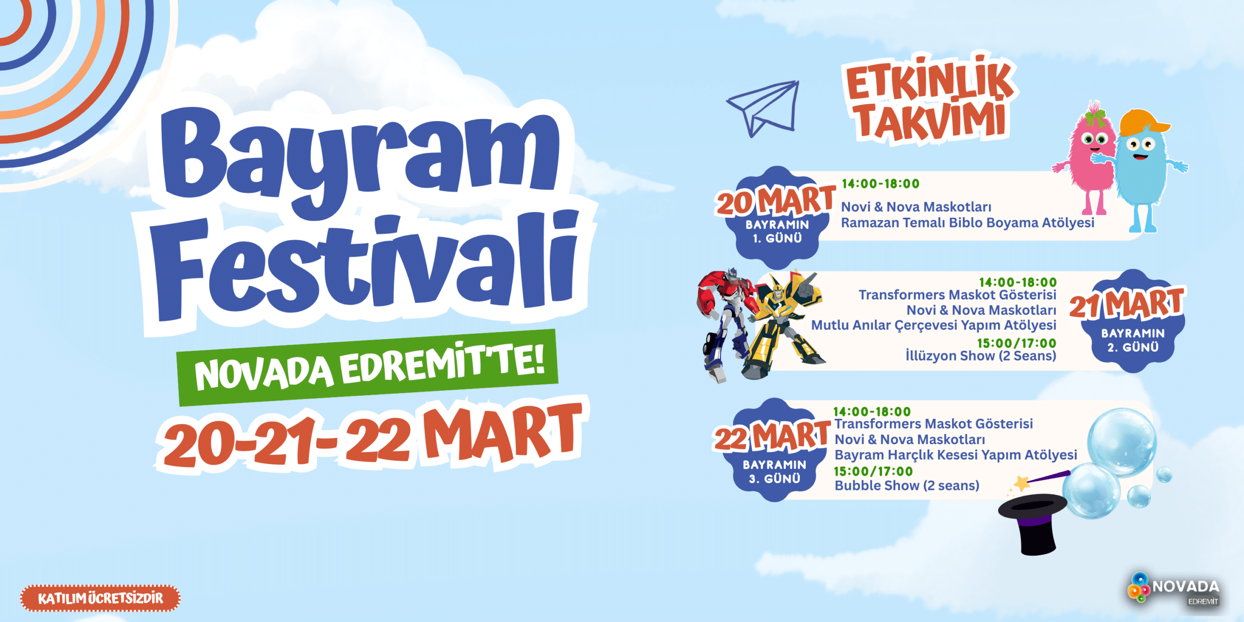 BAYRAM FESTİVALİ NOVADA EDREMİT'TE!