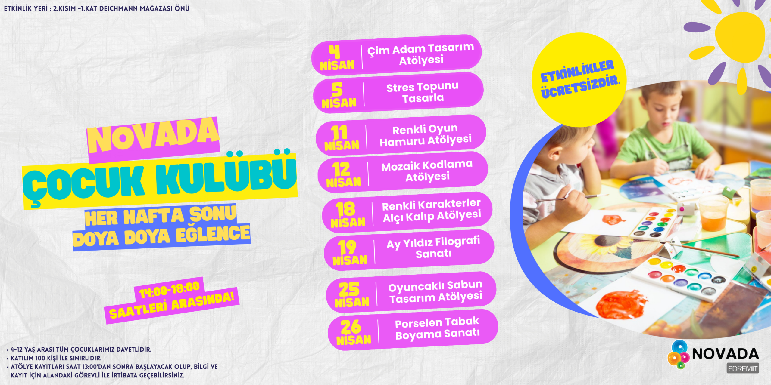 NOVADA EDREMİT NİSAN AYI ÇOCUK ETKİNLİKLERİ