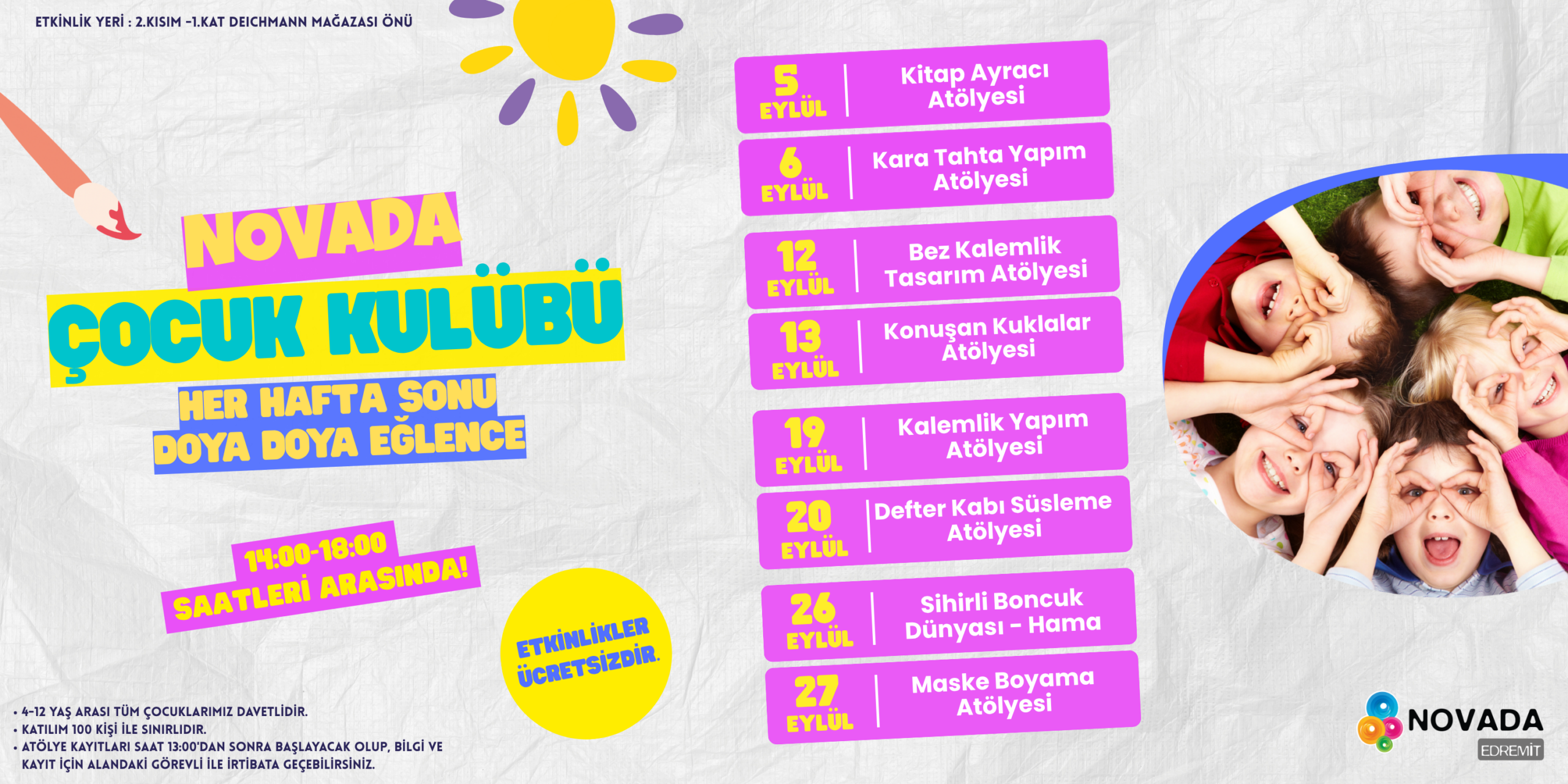 eylül ayı novada çocuk kulübü etkinlikleri